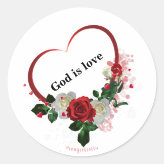 Pegatina Redonda Dios es amor