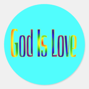 Pegatina Redonda Dios es amor
