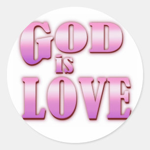 Pegatina Redonda dios es amor