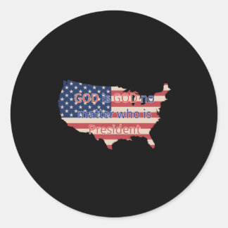 Pegatina Redonda Dios es Dios