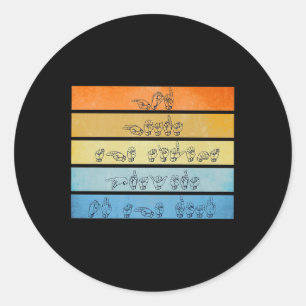 Pegatina Redonda Dios escucha las oraciones Conciencia sordera Rótu