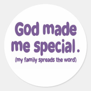 Pegatina Redonda Dios me hizo especial