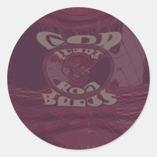 Pegatina Redonda Dios te bendiga las jirafas Arte Imprimir/Diseño
