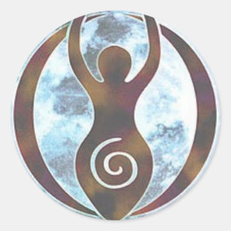 Pegatina Redonda Diosa