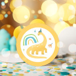 Pegatina Redonda Diplodocus Dinosaur Birthday Party Favor<br><div class="desc">Diplodocuments Dinosaur Birthday Party Favors Classic Round Pegatina Todos los diseños son © PIXEL PERFECTION FIESTA LTD</div>