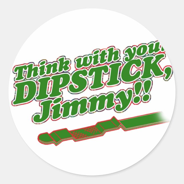 Pegatina Redonda Dipstick (Anverso)