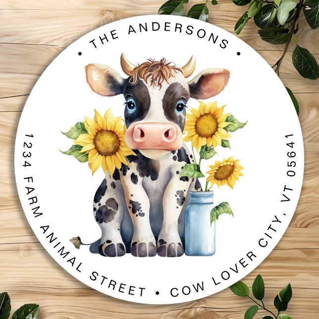 Pegatina Redonda Dirección de devolución de animales de la granja d (Subido por el creador)