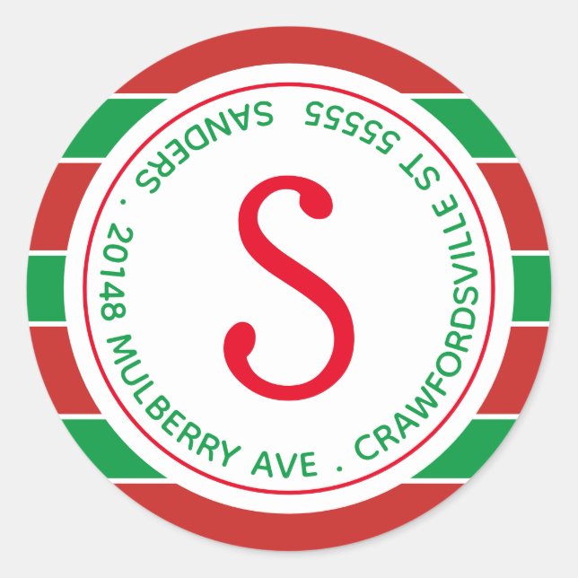 Pegatina Redonda Dirección de devolución de bandas monográficas tra (Anverso)