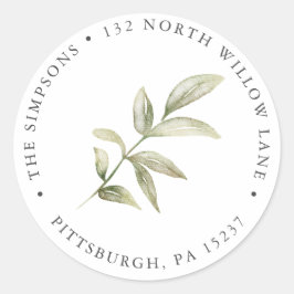 Pegatina Redonda Dirección de devolución de bifurcación de verde si