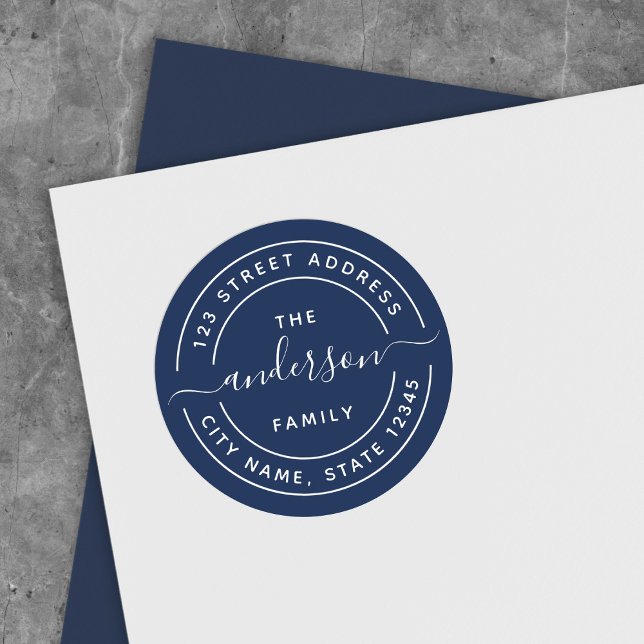 Pegatina Redonda Dirección de devolución de caligrafía de redondeo  (Subido por el creador)