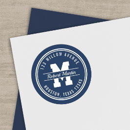 Pegatina Redonda Dirección de devolución de estilo de variación de 