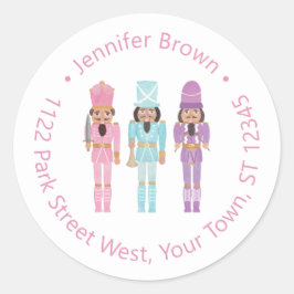 Pegatina Redonda Dirección de devolución de feriado de nueces afroa