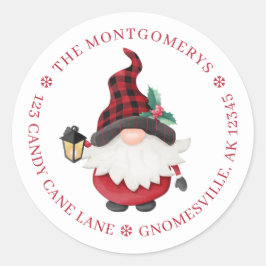 Pegatina Redonda Dirección de devolución de ganancia de Navidades d