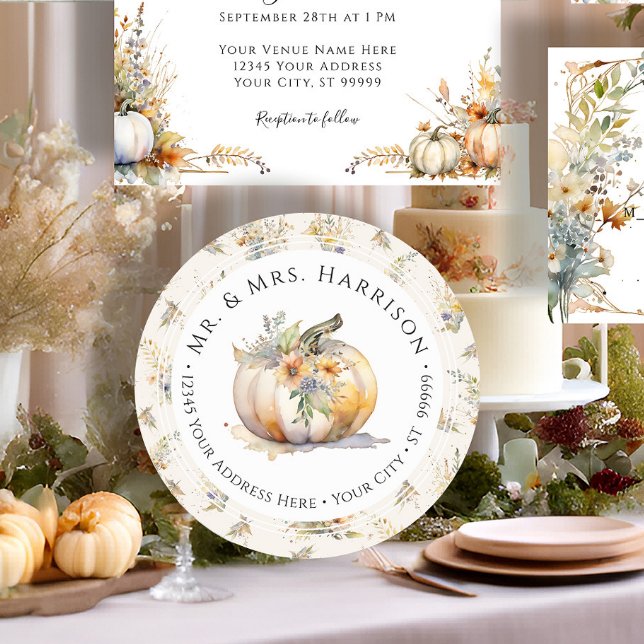 Pegatina Redonda Dirección de devolución de hoja de flores silvestr (Subido por el creador)