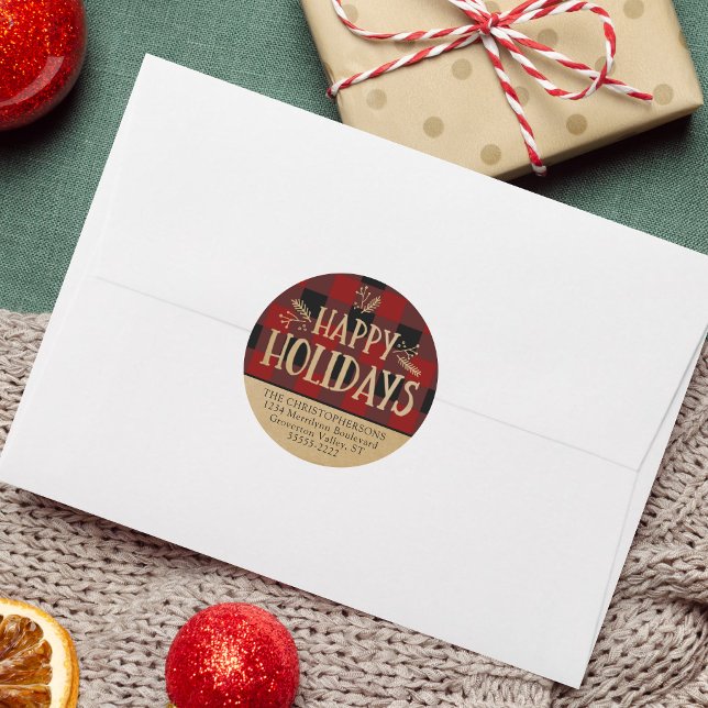 Pegatina Redonda Dirección de devolución de Kraft marrón marrón osc (Subido por el creador)