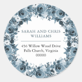 Pegatina Redonda Dirección de devolución de la corona floral de col