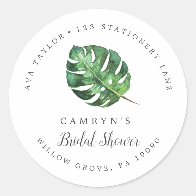 Pegatina Redonda Dirección de devolución de la ducha salvaje de la  (Anverso)