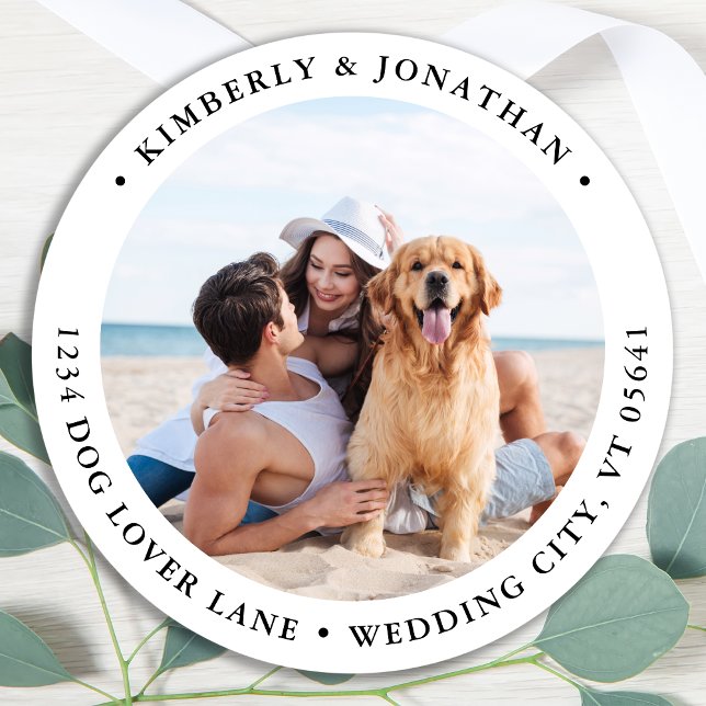 Pegatina Redonda Dirección de devolución de la remesa de la fotogra (Subido por el creador)