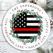 Dirección de devolución de línea roja delgada del