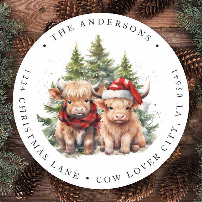 Pegatina Redonda Dirección de devolución de Navidades de la granja  (Subido por el creador)