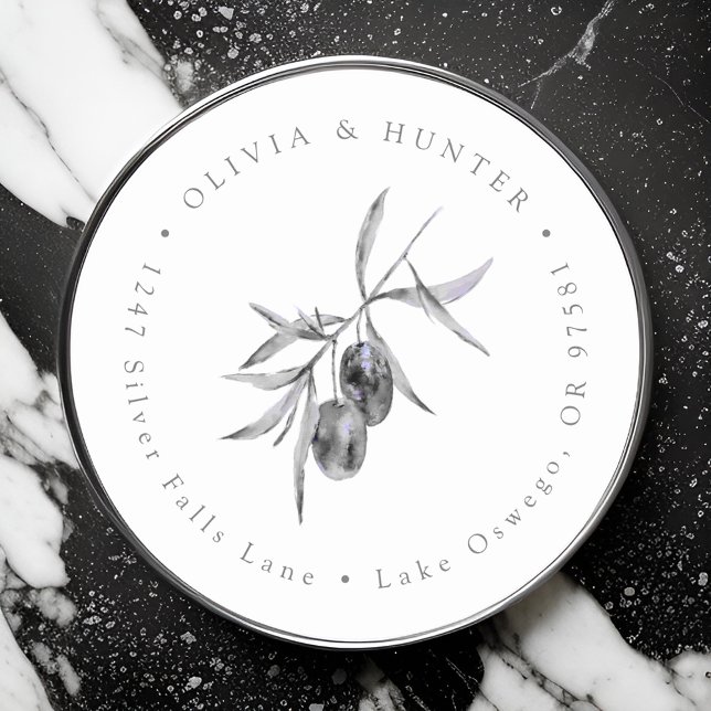 Pegatina Redonda Dirección de devolución de nombres de Boda de bifu (Subido por el creador)