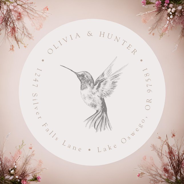 Pegatina Redonda Dirección de devolución de nombres de dos Bodas de (Subido por el creador)