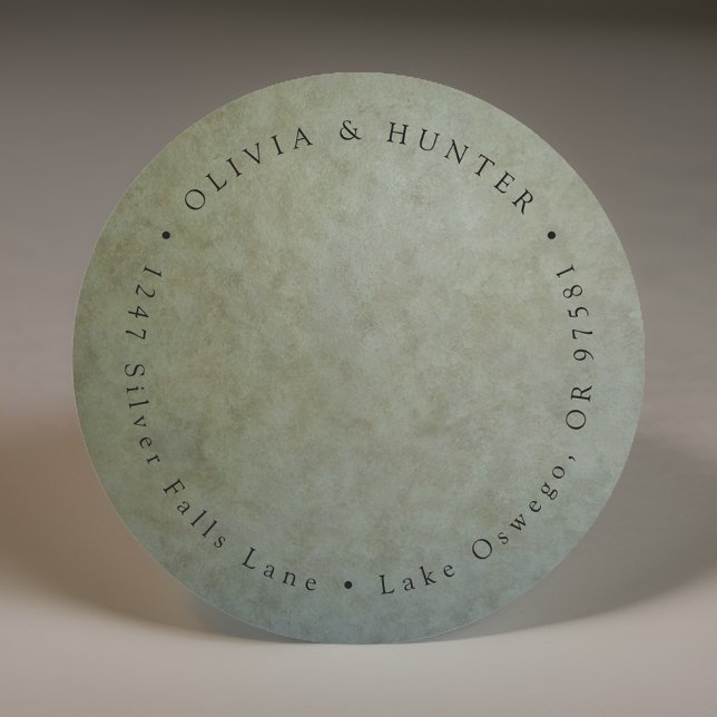 Pegatina Redonda Dirección de devolución de nombres de dos Bodas de (Subido por el creador)