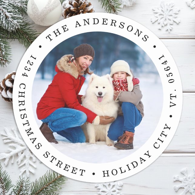 Pegatina Redonda Dirección de devolución de redondeo simple fotográ (Subido por el creador)