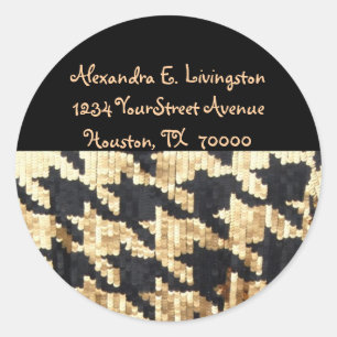 Pegatina Redonda Dirección de devolución de saltos