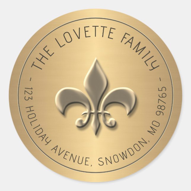 Pegatina Redonda Dirección de devolución de vacaciones Grabado en r (Anverso)