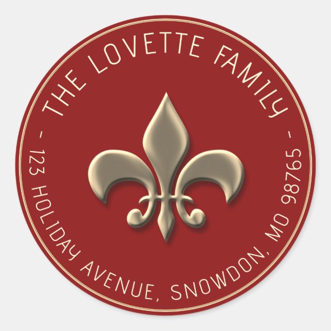 Pegatina Redonda Dirección de devolución de vacaciones Grabado en r (Anverso)