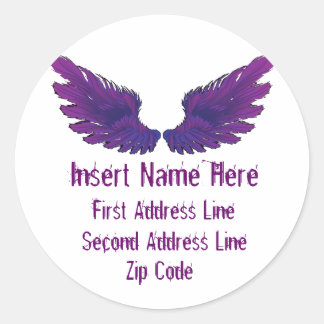 Pegatina Redonda Dirección de devolución de Wings