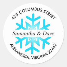 Dirección de devolución del Personalizado de copo 