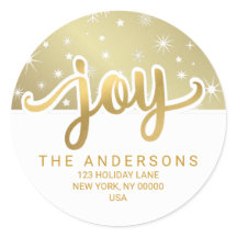 Dirección de devolución manuscrita de joy Gold par