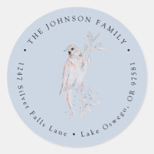 Dirección de devolución Ruiseñor cantor acuarela