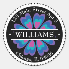 Pegatina Redonda Dirección de Flor de México