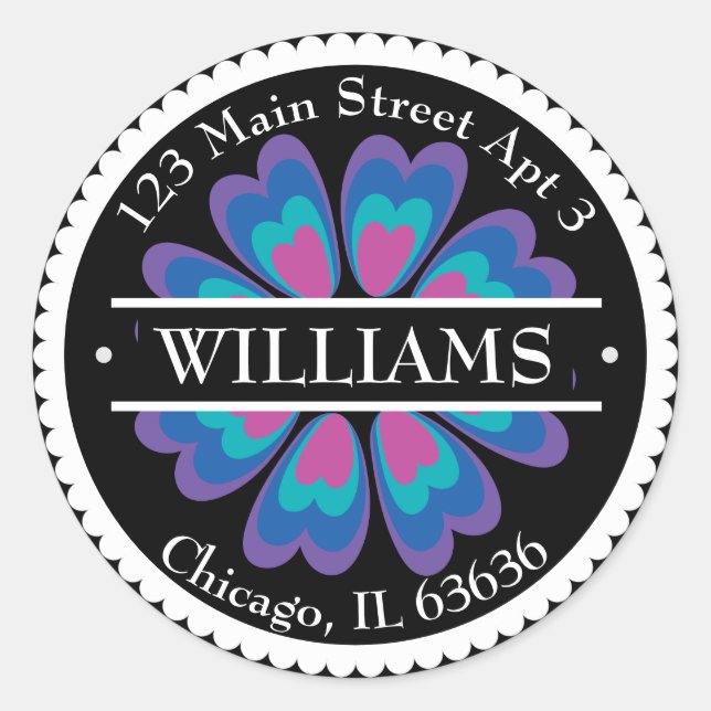 Pegatina Redonda Dirección de Flor de México (Anverso)