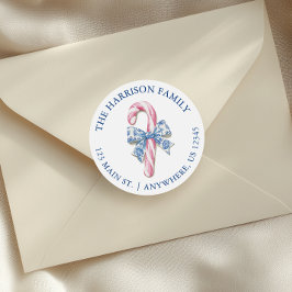 Pegatina Redonda Dirección de la caña del tocador de la telenovela 