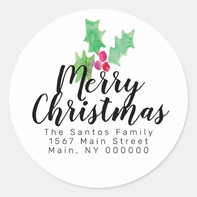 Pegatina Redonda Dirección de la fresa de agua de mano de los navid (Anverso)