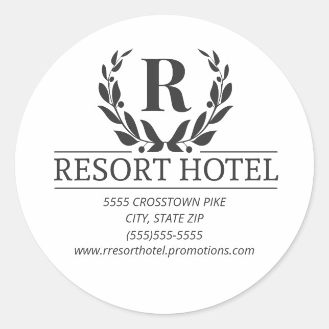 Pegatina Redonda Dirección de la imagen de su empresa (Anverso)