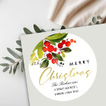 PEGATINA REDONDA DIRECCIÓN DE MERRY CHRISTMAS DE AGUA VERDE RED BER<br><div class="desc">ÚNICA,  MODERNA,  CONTEMPORÁNEA,  MODERNA,  MÍNIMA,  NEGRA,  LUMINOSA,  DIVERTIDA,  ANIMADA gama de productos y colecciones coordinadas. Espero que disfrutes...  Para cualquier personalización adicional o cualquier otro elemento que coincida,  no dude en ponerse en contacto conmigo en yellowfebstudio@gmail.com</div>