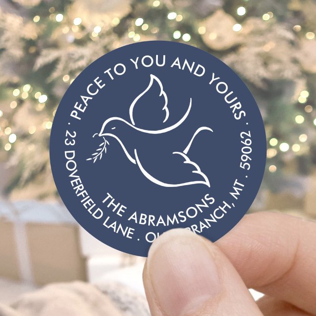 Pegatina Redonda Dirección de regreso de feriado blanco de Ave de l (Subido por el creador)