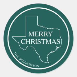 Pegatina Redonda Dirección de regreso de Texas