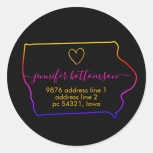 Pegatina Redonda Dirección de retorno a casa del arcoiris Signature