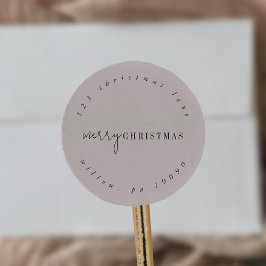 Pegatina Redonda Dirección de retorno circular neutra de Moda moder