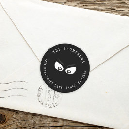 Pegatina Redonda Dirección de retorno de fantasma espeluznante de H