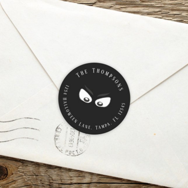 Pegatina Redonda Dirección de retorno de fantasma espeluznante de H (Subido por el creador)