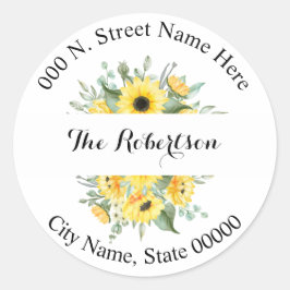 Pegatina Redonda Dirección de retorno de la vegetación de los giras