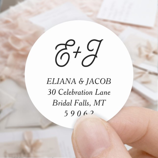 Pegatina Redonda Dirección de retorno de redondeo de Boda de guión  (Subido por el creador)