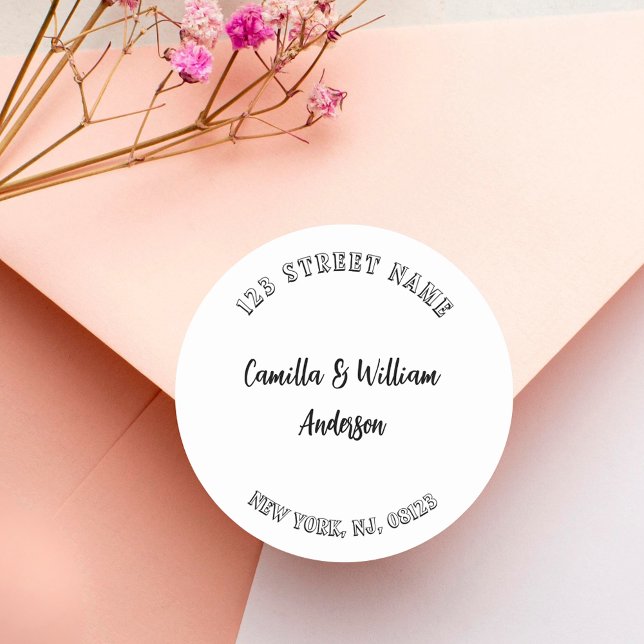 Pegatina Redonda Dirección de retorno de script mínima moderna (Subido por el creador)